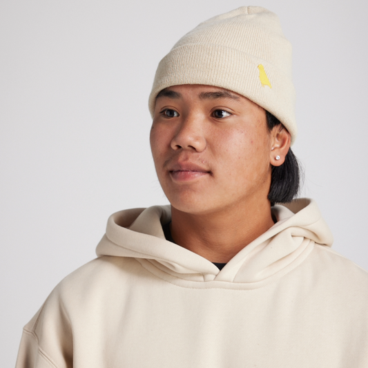 Yuki Threads (Sample) - Unisex Bird Beanie - Stone