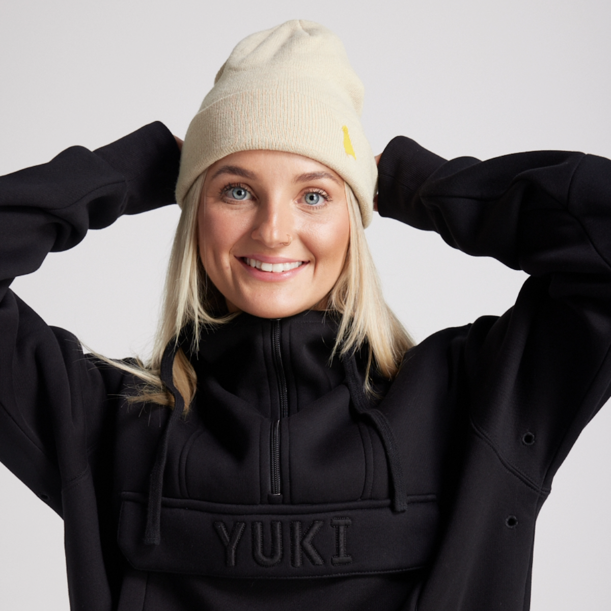 Yuki Threads (Sample) - Unisex Bird Beanie - Stone