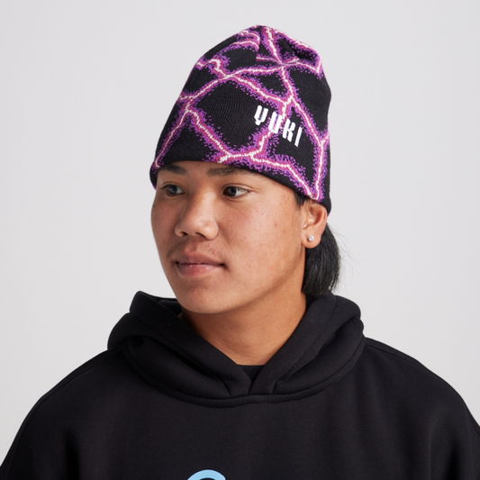 Yuki Threads (Sample) - Unisex Thunderstruck Beanie - Black