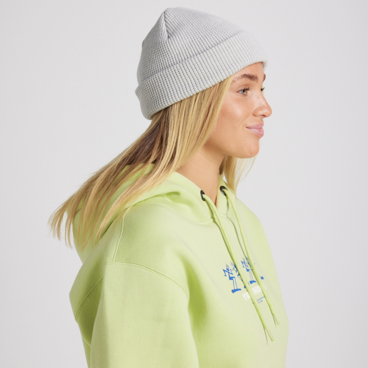 Yuki Threads (Sample) - Unisex Waffle Beanie - Snow Marl