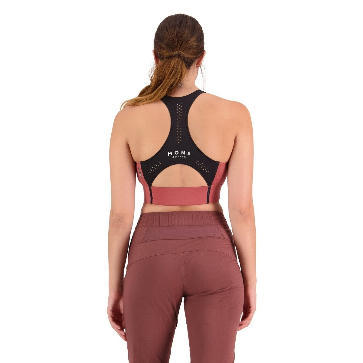 Mons Royale Stratos Merino Shift Sports Bra - Terracotta