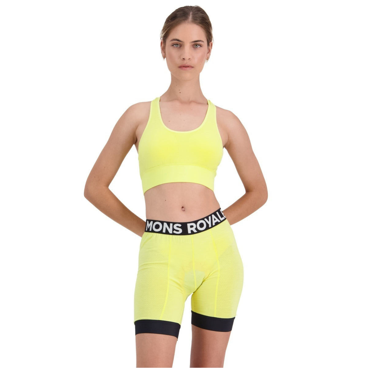 Mons Royale Women's Stratos Merino Shift Sports Bra - Lemonade