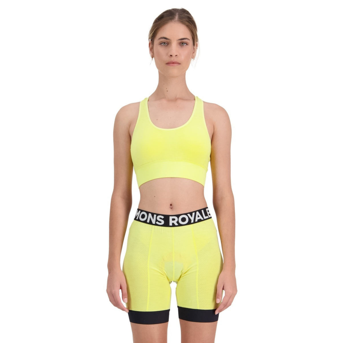 Mons Royale Women's Stratos Merino Shift Sports Bra - Lemonade