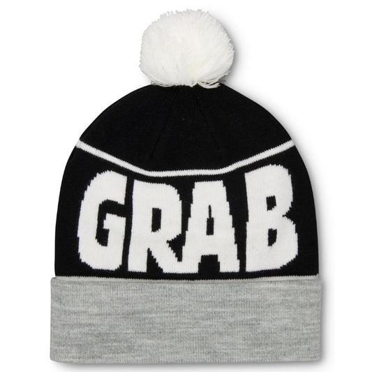 Crab Grab - Pom Beanie - Heather Grey / Black