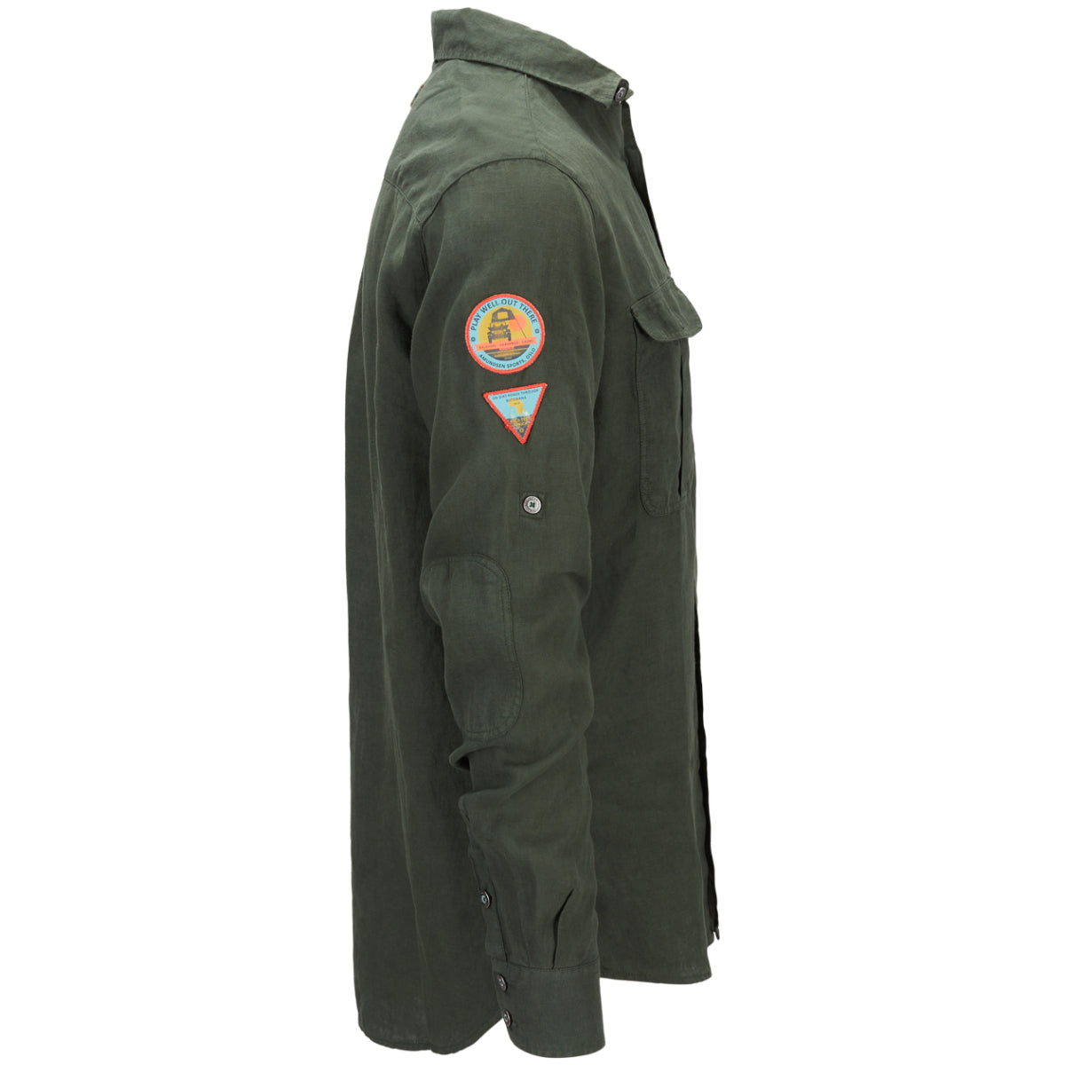 Amundsen Safari Linen Shirt G. Dyed Men's - Olive