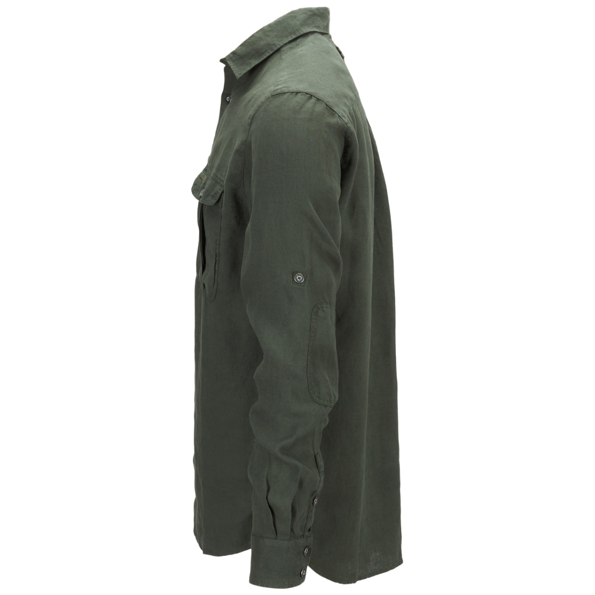 Amundsen Safari Linen Shirt G. Dyed Men's - Olive
