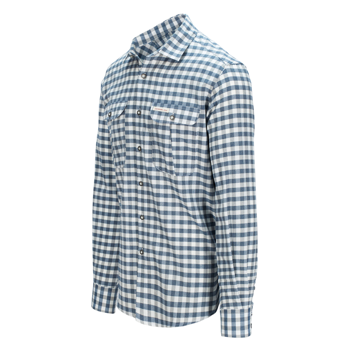 Amundsen Flannel Shirt Mens - Chequered Blue