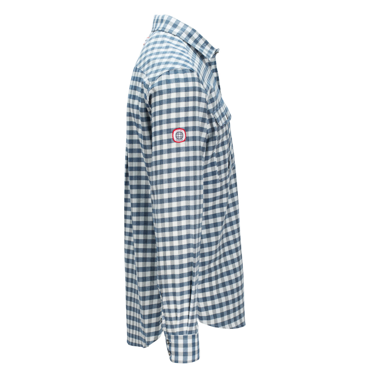 Amundsen Flannel Shirt Mens - Chequered Blue