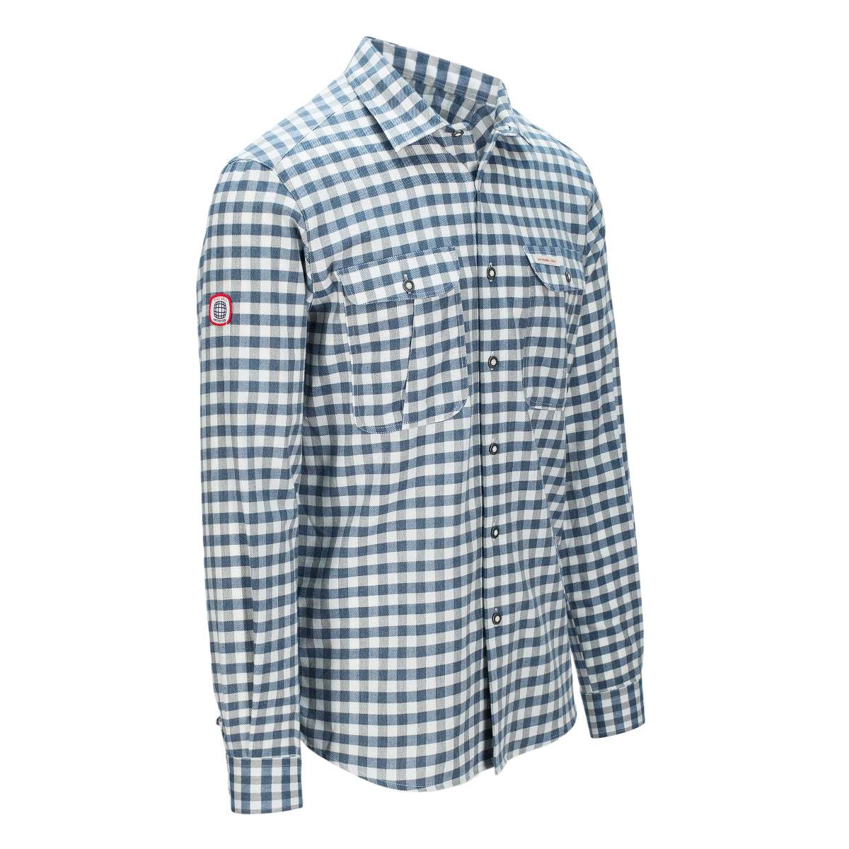 Amundsen Flannel Shirt Mens - Chequered Blue