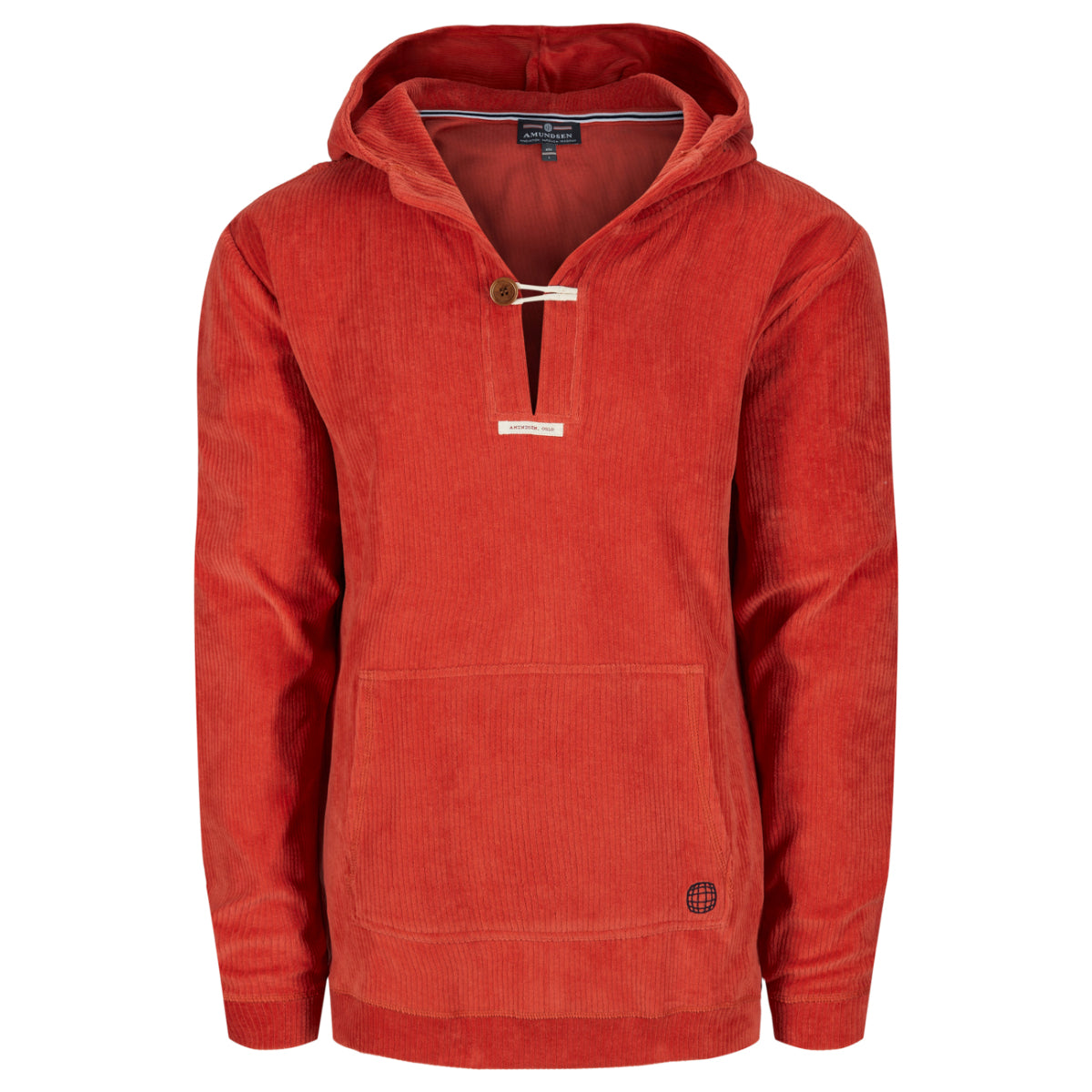 Amundsen Comfy Cord Hood Mens - Red Clay