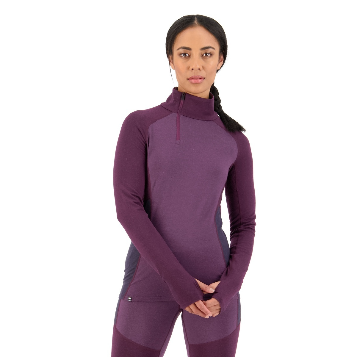 Mons Royale Womens Olympus Half Zip - Into the Wild