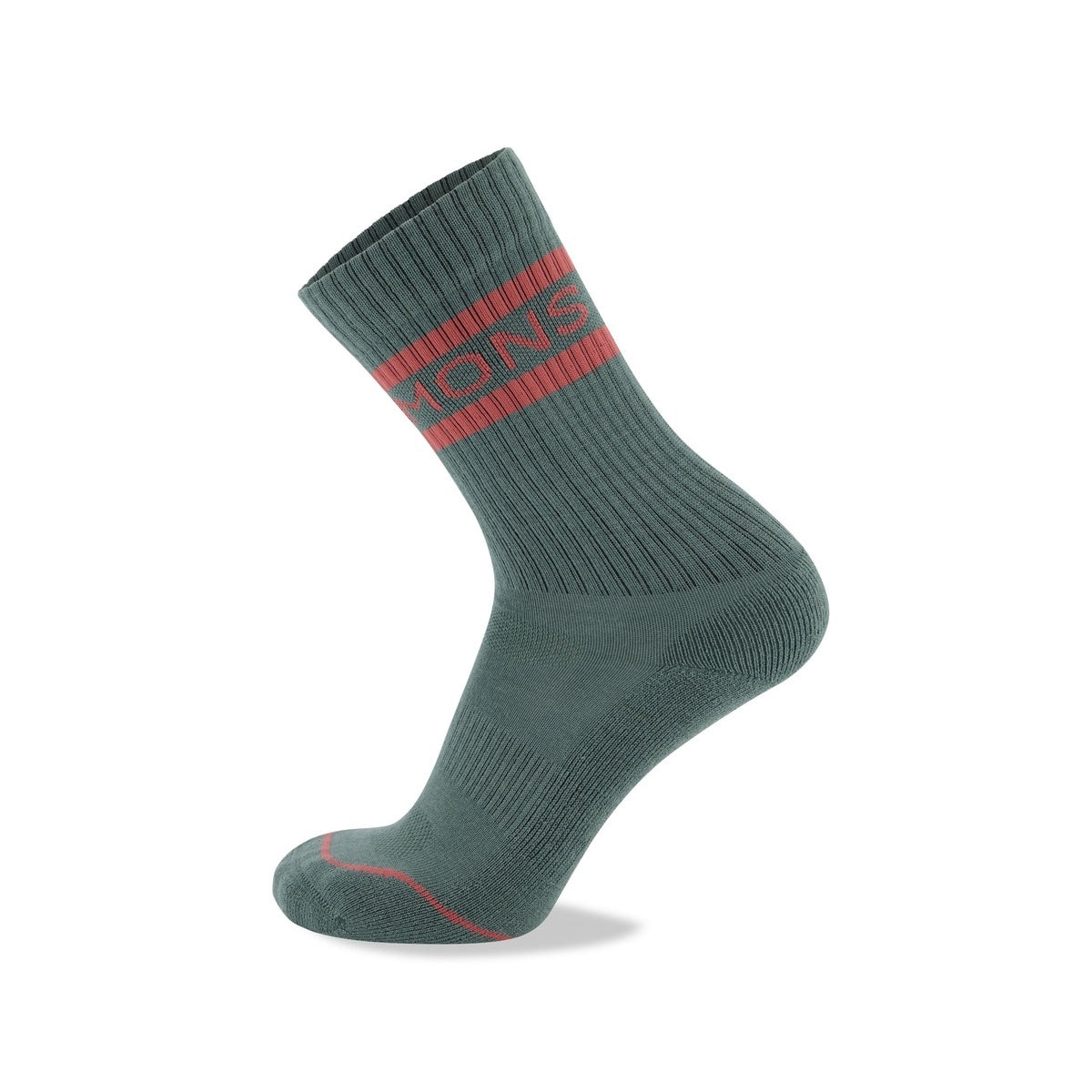 Mons Royale Signature Crew Sock - Burnt Sage / Terracotta