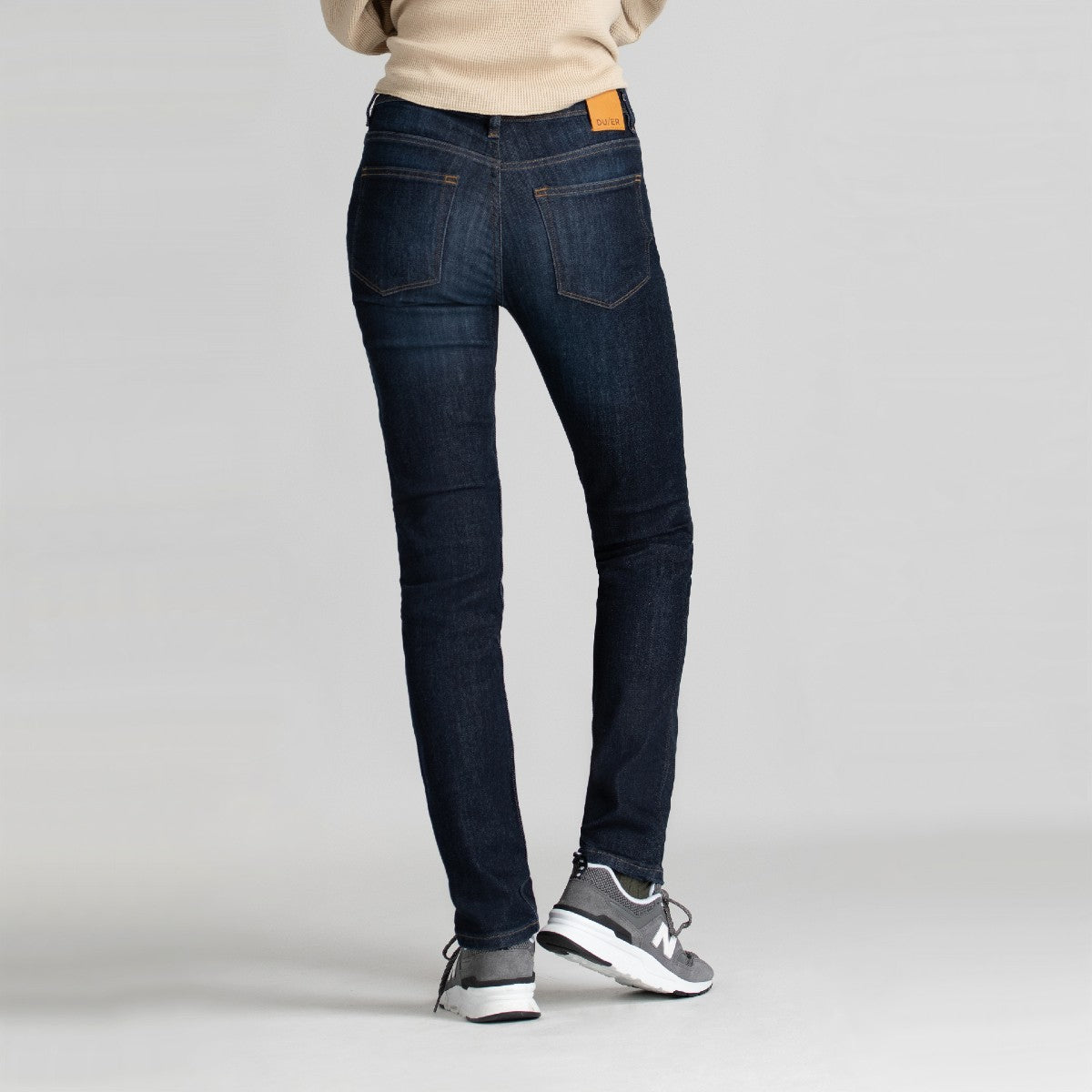 Duer - Women's Performance Denim Slim Straight - Dark Stone