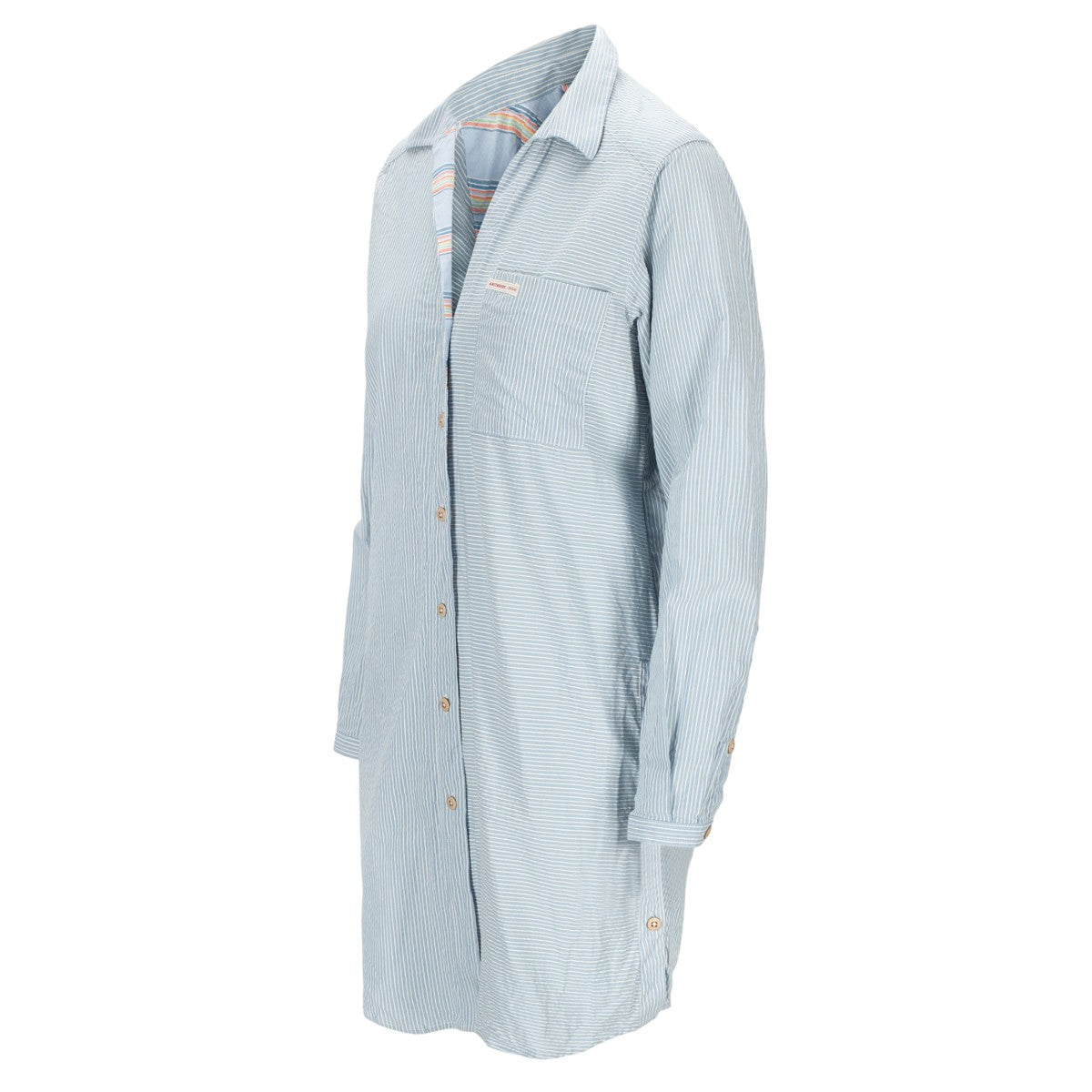 Amundsen Sports - Women's Beach Shirt - Pinstripe Blue