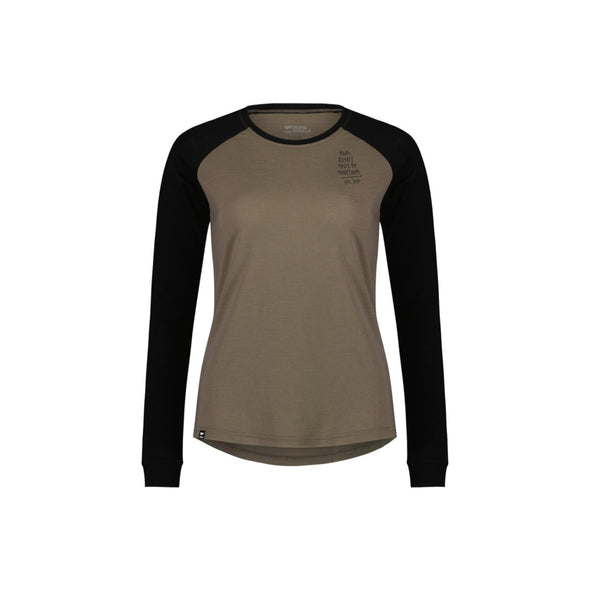 Mons Royale Women's Icon Raglan - Walnut / Black