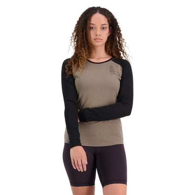 Mons Royale Women's Icon Raglan - Walnut / Black