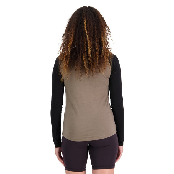 Mons Royale Women's Icon Raglan - Walnut / Black