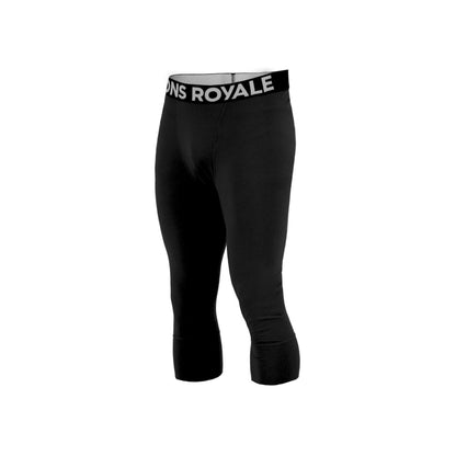 Mons Royale - Men's Cascade Merino Base Layer 3/4 Legging - Black - Futureproof.life