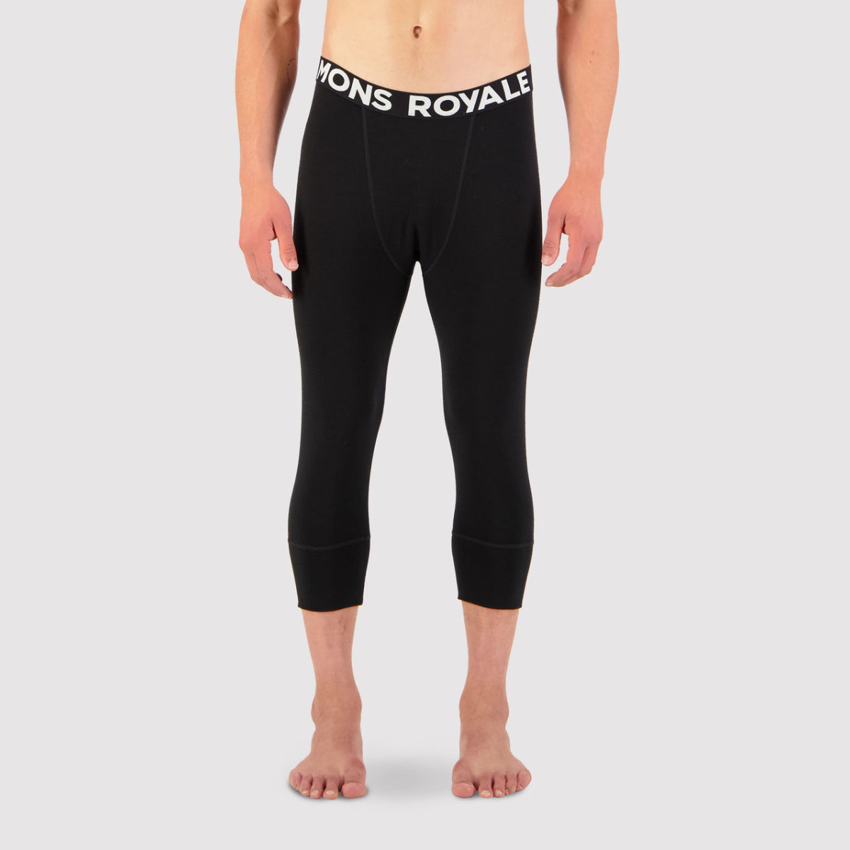 Mons Royale - Men's Cascade Merino Flex 200 3/4 Legging - Black