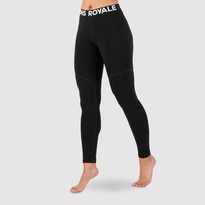 Mons Royale - Women's Cascade Merino Base Layer Legging - Black - Futureproof.life