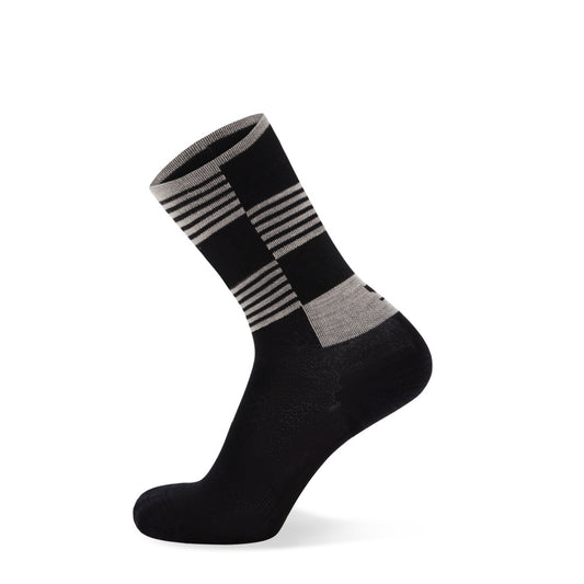 Mons Royale Unisex Atlas Crew Sock - Black Check