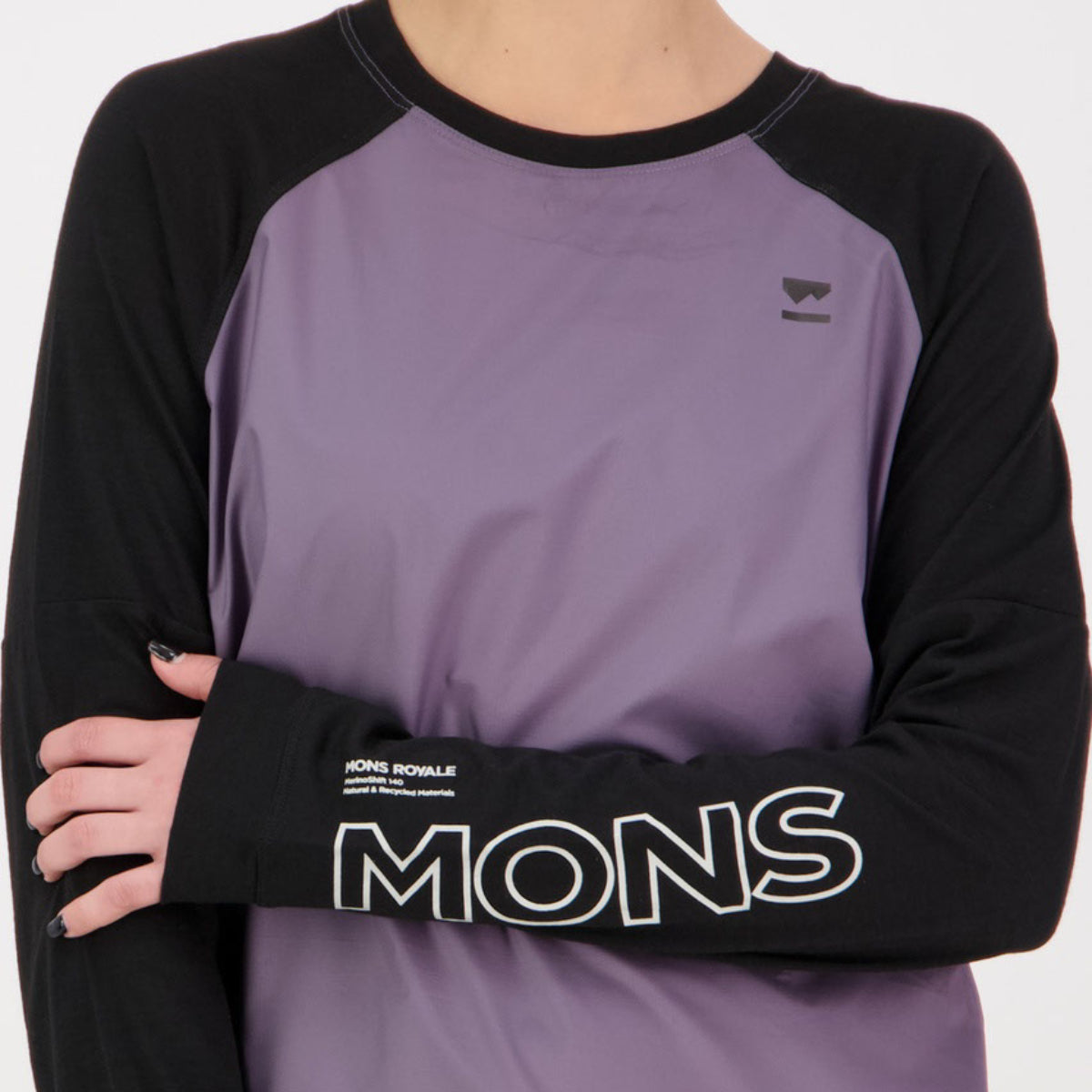 Mons Royale - Women's Tarn Merino Shift Wind Jersey - Shark / Black