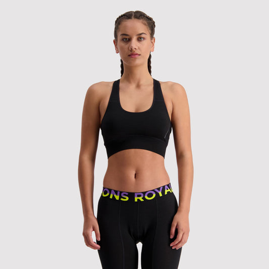 Mons Royale - Women's Stratos Merino Shift Sports Bra - Black