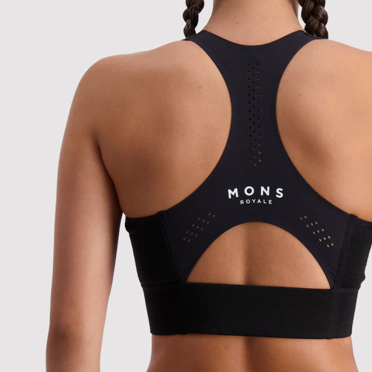 Mons Royale - Women's Stratos Merino Shift Sports Bra - Black