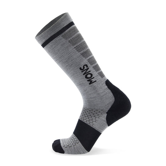 Mons Royale - Unisex Pro Lite Merino Snow Sock - Grey Marl