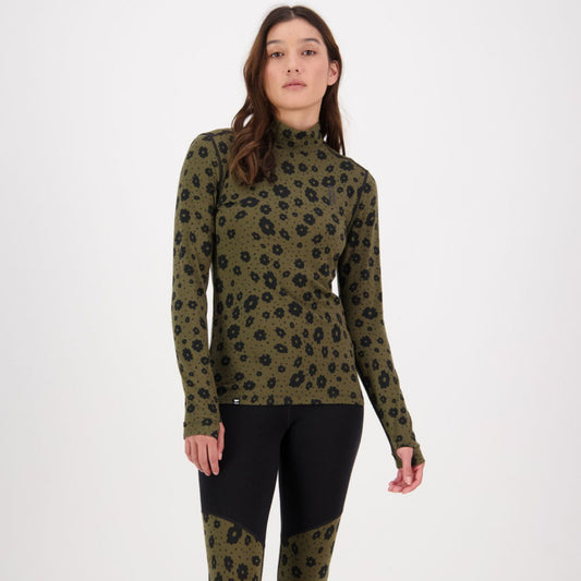 Mons Royale - Women's Cascade Merino Flex 200 Mock Neck LS - Aoraki Lily