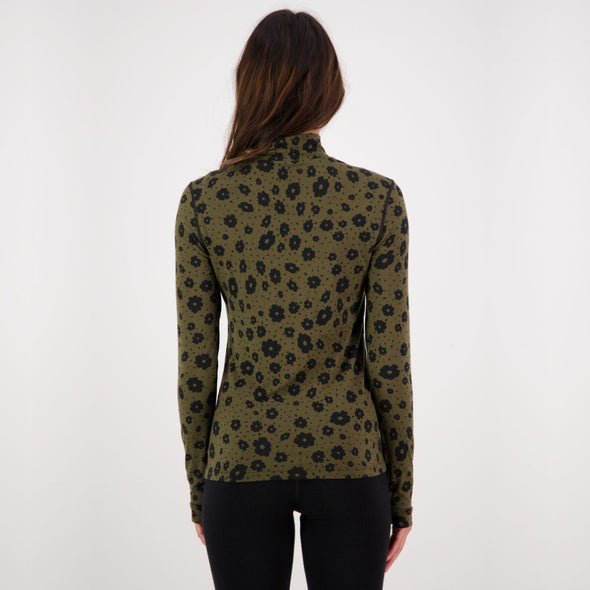 Mons Royale - Women's Cascade Merino Flex 200 Mock Neck LS - Aoraki Lily
