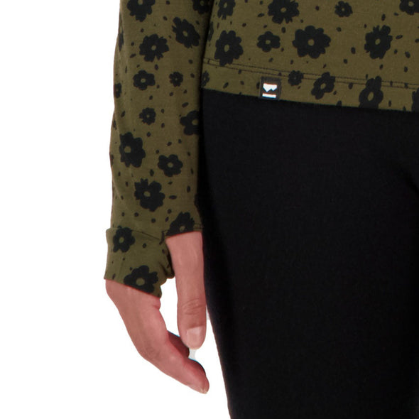 Mons Royale - Women's Cascade Merino Flex 200 Mock Neck LS - Aoraki Lily