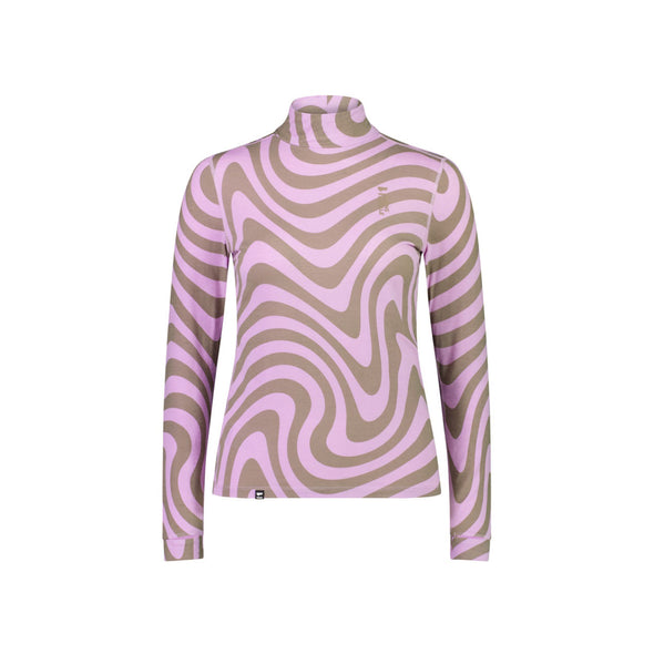 Mons Royale - Women's Cascade Merino Flex 200 Mock Neck LS - Blazing Trails