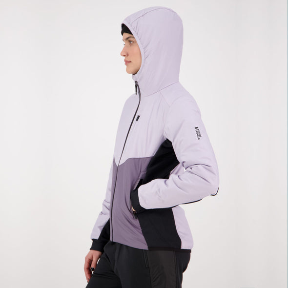 Mons Royale - Women's Arete Wool Insulation Hood - Thistle Cloud