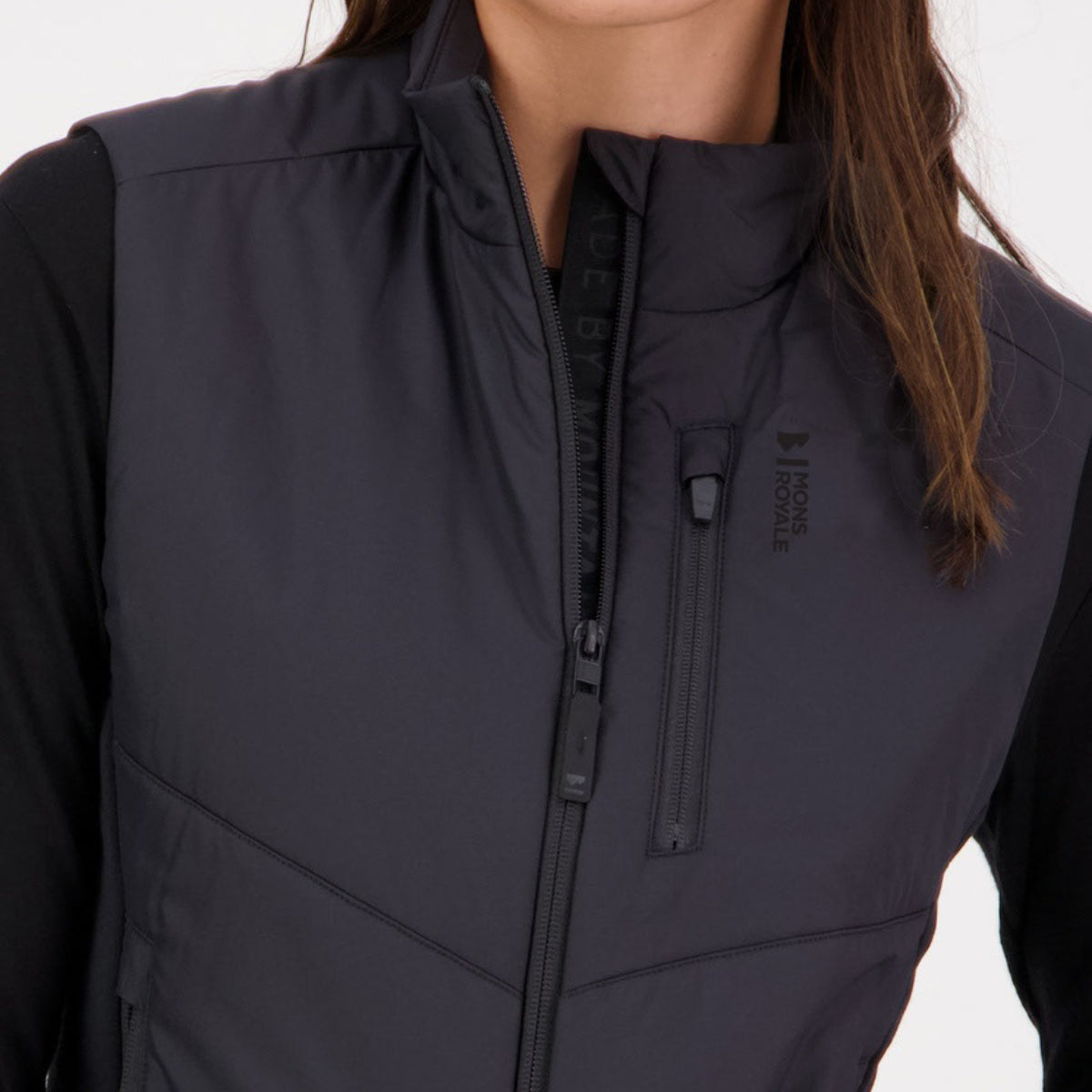 Mons Royale - Women's Arete Wool Insulation Vest - Black