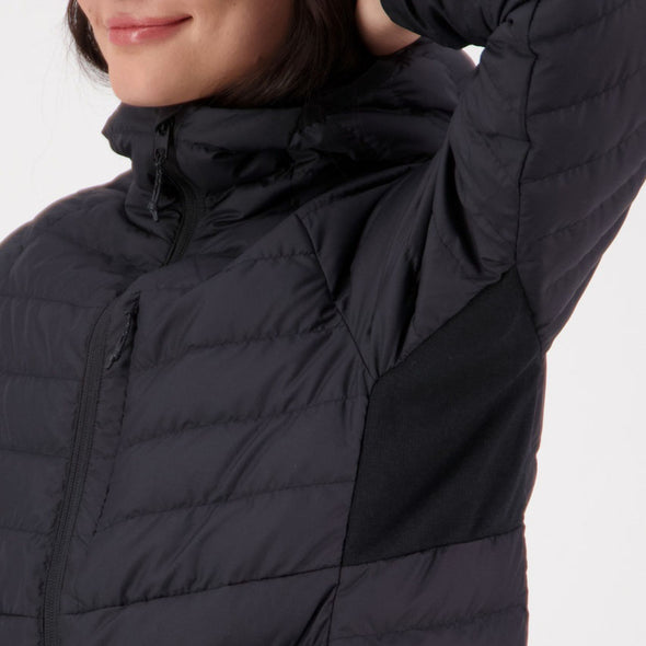 Mons Royale - Women's Atmos Wool Down Light Weight Packable Hood - Black