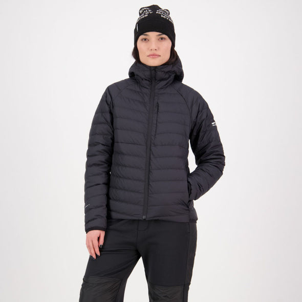Mons Royale - Women's Atmos Wool Down Light Weight Packable Hood - Black