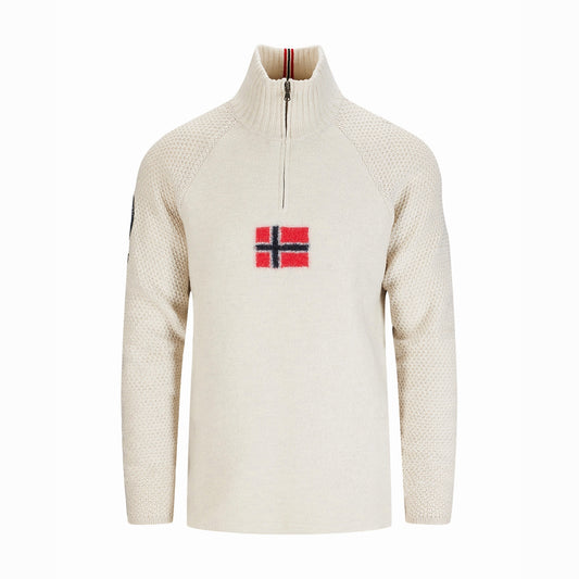 Amundsen Sports - Men's Boiled Ski Sweater - Oatmeal/Norge