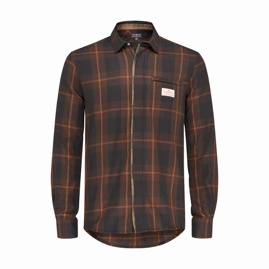 Amundsen Sports - Men's Skauen Field Shirt - Hunter Brown Checks