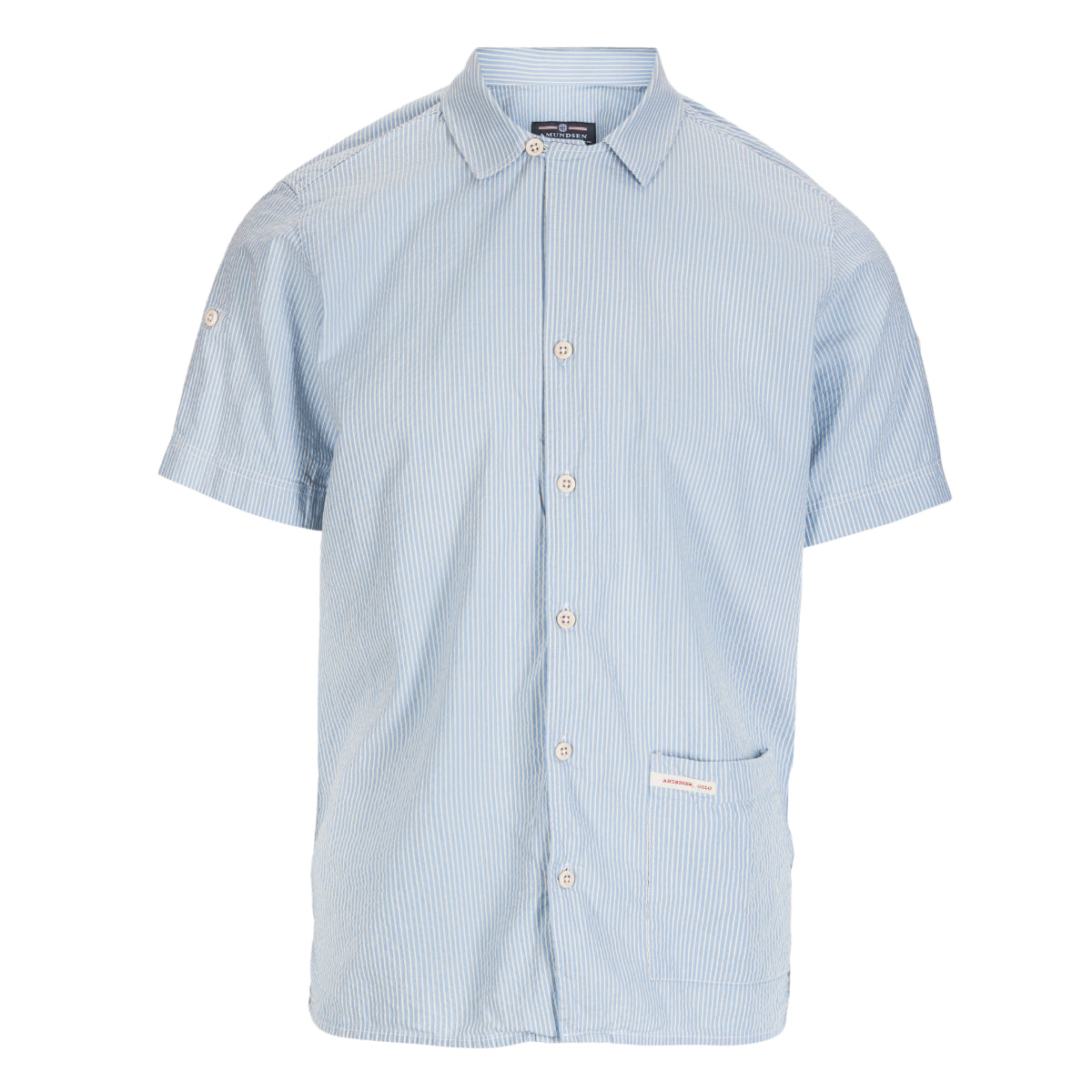 Amundsen Sports - Men's Beach Shirt - Pinstripe Blue