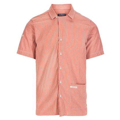 Amundsen Sports - Men's Beach Shirt - Pinstripe Weathered Red - Futureproof.life