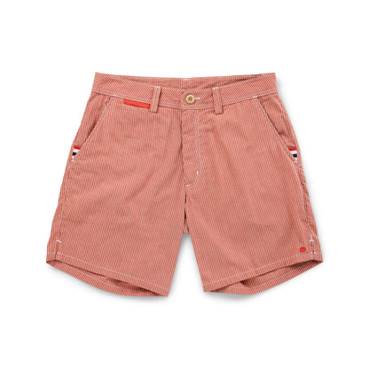 Amundsen Sports - Men's Beach Shorts - Pinstripe Weathered Red - Futureproof.life