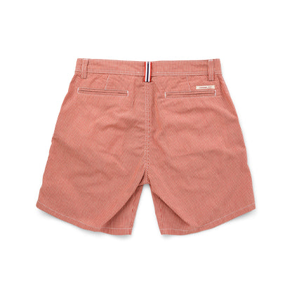 Amundsen Sports - Men's Beach Shorts - Pinstripe Weathered Red - Futureproof.life