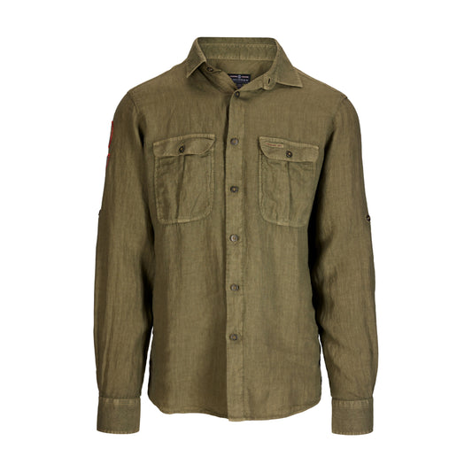 Amundsen Sports - Men's Safari Garment Dyed Shirt - Olive Ash