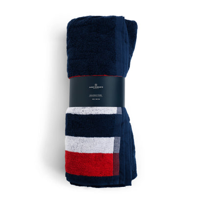 Amundsen Sports - Aqua Beach Towel - Faded Navy - Futureproof.life