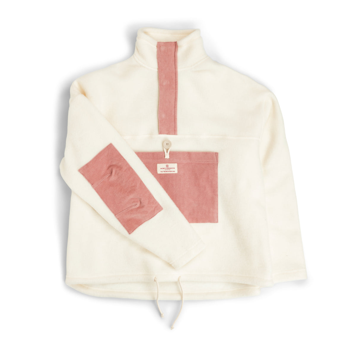 Amundsen Sports - Women's V-Bond Cord Fleece - Natural/Peony Pink