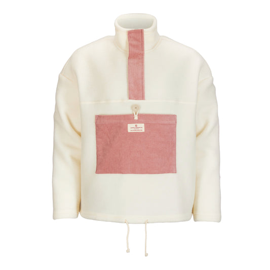 Amundsen Sports - Women's Vagabond Cord Fleece - Natural / Peony Pink