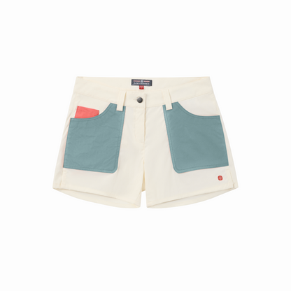 Amundsen Sports - Women's 5Incher Field Shorts - Offwhite/Stormy Blue - Futureproof.life