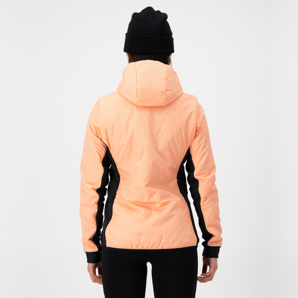 Mons Royale (Sample) - Women's Arete Merino Insulation Hood - Melon/Taupe/Black