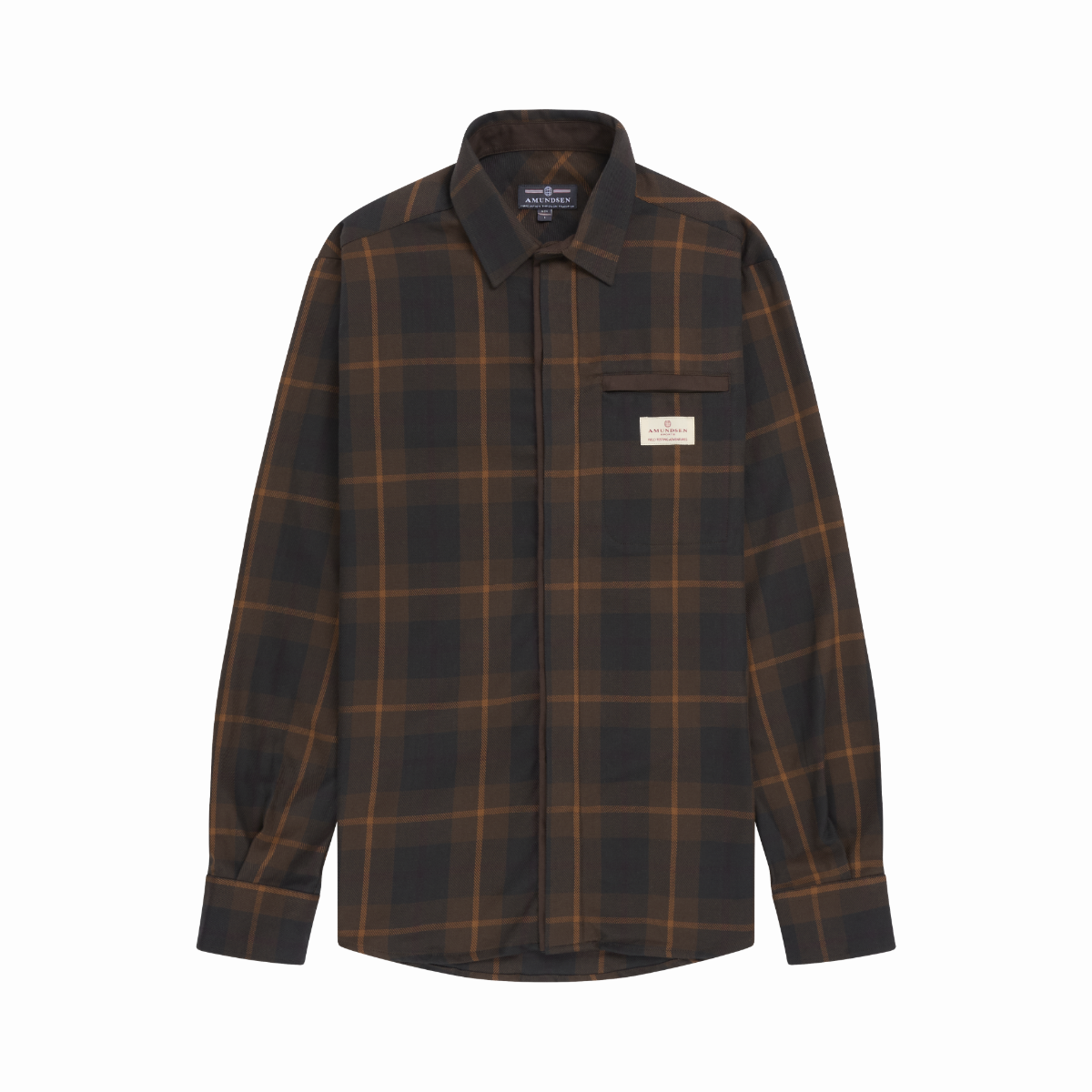 Amundsen Sports (Sample) - Men's Skauen Field Shirt - Hunter Brown Checks